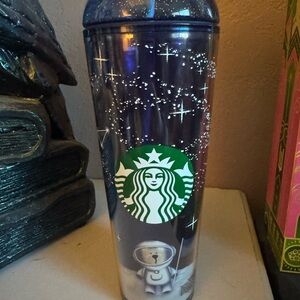 Starbucks Teal Tumbler with Astronaut Theme from Mexico
